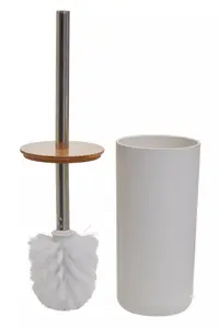 Maison by Premier Canyon White Toilet Brush Holder