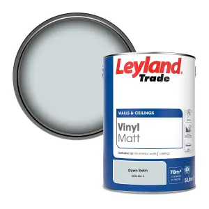 Leyland Trade Vinyl Matt Walls & Ceilings Emulsion Paint Dawn Swim (PPG1001-3) 5L