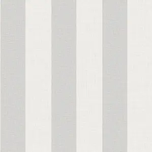 Grandeco Classic Wide Textured Stripe Wallpaper, Grey