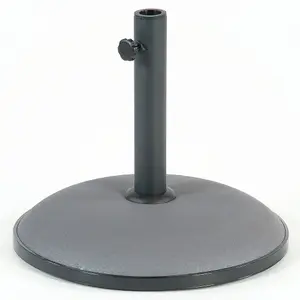 Grey Outdoor Concrete Garden Parasol Base 15kg