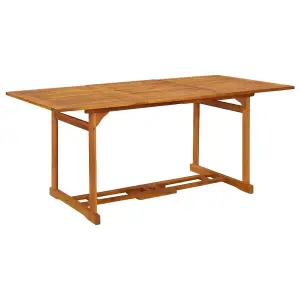 Berkfield Garden Dining Table 180x90x75 cm Solid Acacia Wood