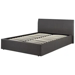 Fabric EU Double Size Ottoman Bed Grey ORBEY