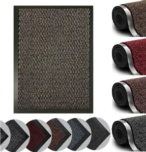 Heavy Duty Non Slip Barrier Mat - Brown 50 x 80 cm