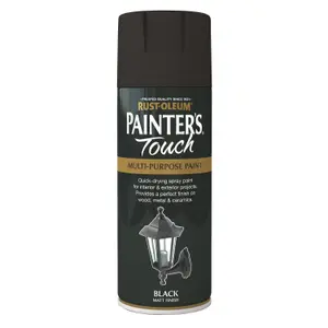 Rust-Oleum Painter's Touch Black Matt Multi-surface Decorative spray paint, 400ml