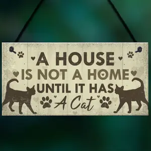 Red Ocean Novelty Cat Gifts For Home Cat Signs And Plaques Gift For Cat Lovers Funny Animal Pet Sign Home Decor