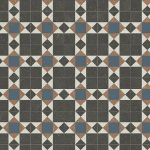 Grey Tile Effect Vinyl Flooring, Contract Commercial Heavy-Duty Vinyl Flooring with 3.5mm Thick-14m(45'11") X 2m(6'6")-28m²