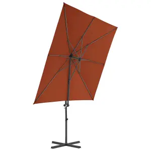 Berkfield Cantilever Umbrella with Steel Pole Terracotta 250x250 cm