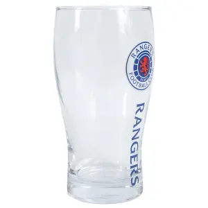 Rangers FC Tulip Pint Gl Clear/Blue/Red (One Size)