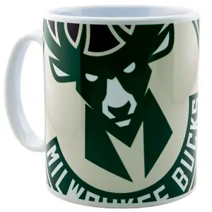 Milwaukee Bucks Cropped Logo Mug Green/Cream/Black (One Size)