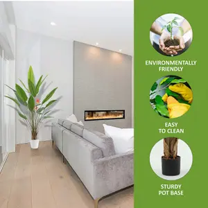 180cm Large Artificial Bird of Paradise Tree in Pot Indoor Decorative Fake Plant