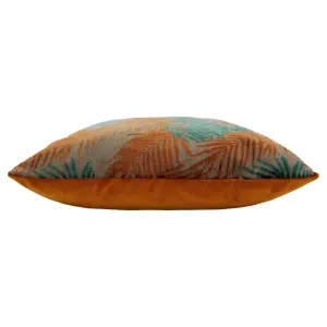 Paoletti Palm Grove Velvet Jacquard Feather Rich Cushion