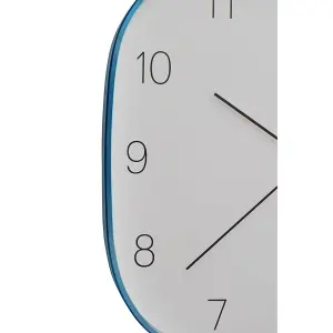 Interiors by Premier Elko Square Blue Finish Case Wall Clock