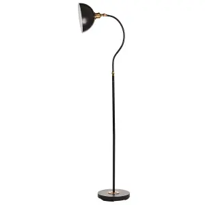 Beliani Industrial Metal Floor Lamp Black LENNON