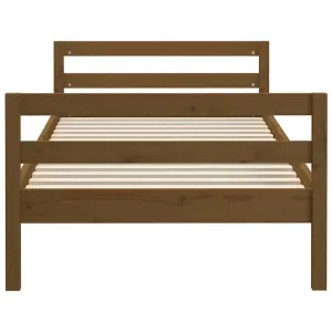 Berkfield Bed Frame Honey Brown 90x200 cm Solid Wood Pine