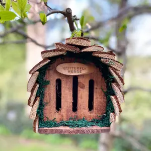 Wooden Hanging Butterfly & Ladybird House Set