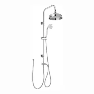 ENKI Carre Chrome Traditional Solid Brass Shower Riser Rail Kit 950mm