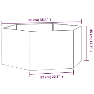 Berkfield Planter Rusty 90x90x45 cm Corten Steel