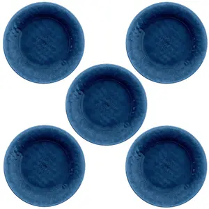 Purely Home Potters Reactive Glaze Indigo Melamine Side Plates - Set of 5