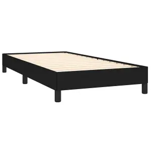 Berkfield Bed Frame Black 90x190 cm 3FT Single Fabric