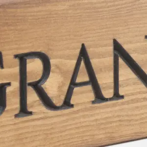 Peak Heritage Engraved Wooden Sign 60cm With Posts - Grandad's Garden