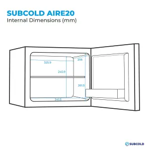 Subcold Aire20 LED Mini Fridge  Black