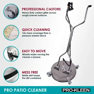 ProKleen Stainless Steel Pressure Washer Surface Patio Cleaner 20" 3/8 Connection