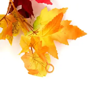 Pack of 2 Best Artificial 175cm (6ft) Large Maple Leaf Autumn Halloween Garlands