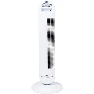 MYLEK Tower Fan 34-Inch Stand Cooler 6 Speed 50W With Remote, Night Dim Function, Auto Oscillating, Air Ioniser,  12Hr Timer