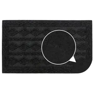 JVL Knit Rubber Backed Indoor Doormat, 45x75cm, Charcoal