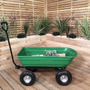 75 Litre 200Kg Capacity Tipping Garden Dump Cart or Truck Trolley or Wheelbarrow