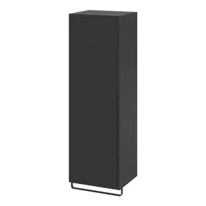 GoodHome Maza Slimline Matt Black Single Bathroom Column cabinet (H)115cm (W)36cm