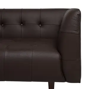 3 Seater Leather Sofa Brown BYSKE