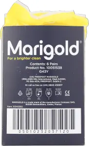 Marigold Kitchen Gloves Extra Life For A Brighter Clean (Large) Pack of 6