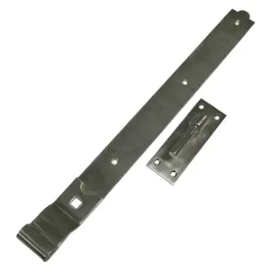 Hook and Band Gate Hinges Stainless Steel 24" (Cranked Door Shed Pair)