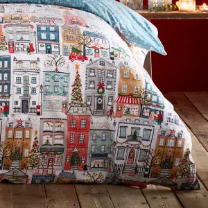 furn. Festive Town Christmas Reversible Duvet Cover Set