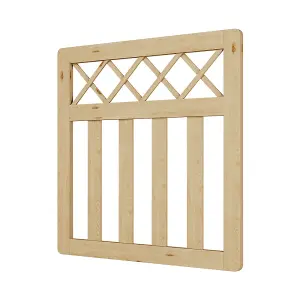 3x3ft Outdoor Cross Top Garden Wooden Gate Fence Patio Gate