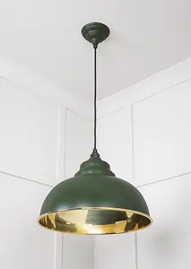 Smooth Brass Harborne Pendant in Heath