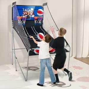 Costway 8 IN 1 Basketball Arcade Game Indoor Sport Basketball Arcade Shootout Scoreboard