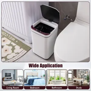 Costway Intelligent Touchless Trash Can 13L Small Smart Motion Sensor Smart Garbage Can