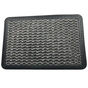 Door Mat - Anthracite -  Low Profile 5mm Thick - Washable - Non Slip Rubber Backing - Heavy Duty - Indoor - 40cm x 60cm