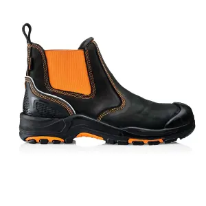 Buckbootz BUCKZVIZ Waterproof Hi-Vis Safety Dealer Work Boots Orange - Size 12