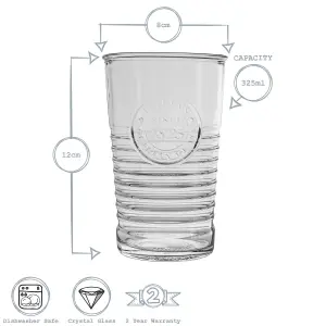 Bormioli Rocco - Officina 1825 Highball Glasses - 325ml - Pack of 6