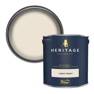 Dulux Trade Heritage Candle Cream Velvet matt Wall paint, 2.5L