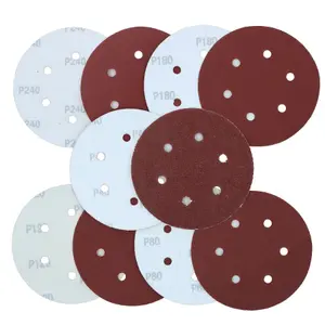 150mm Mixed Grit Hook And Loop Sanding Abrasive Discs Mixed Grit 250 Pack