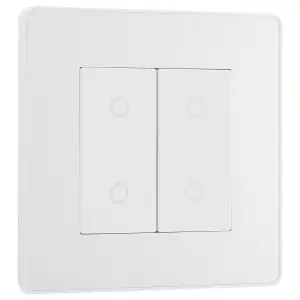 BG Evolve Pearlescent White 200W Double Touch Dimmer Switch 2-Way Secondary