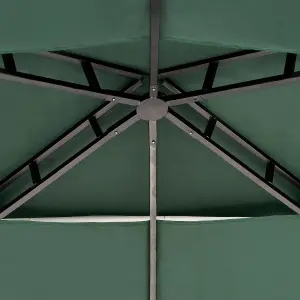 Beliani Traditional Gazebo Dark Green NARO