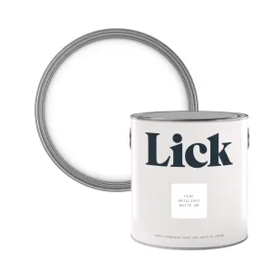 Lick Pure Brilliant White 00 Matt Emulsion paint, 2.5L