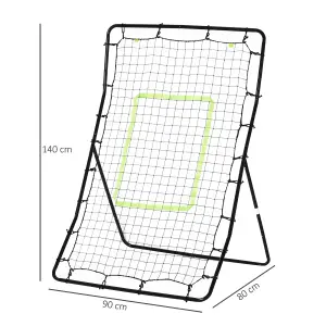 HOMCOM Rebounder Net Target Ball Kickback Baseball Training Equipment Play