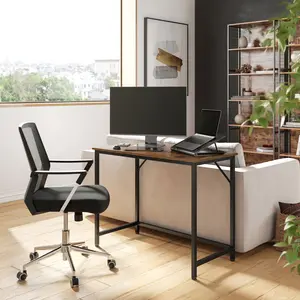 Jana Desk Atural Oak/Black / 76cm H x 100cm W x 50cm D