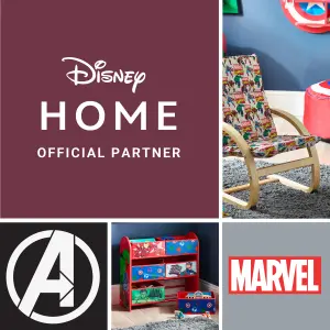 Disney Marvel Avengers Captain America Small Wall Shelf, Wall Mounted Kids' Bookshelf and Storage Shelf